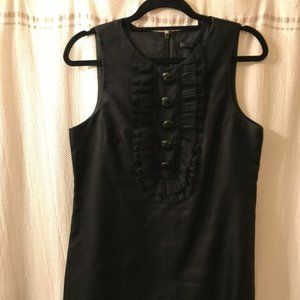 Robert Rodriguez Black silk crepe mini shift dress Size US 8
